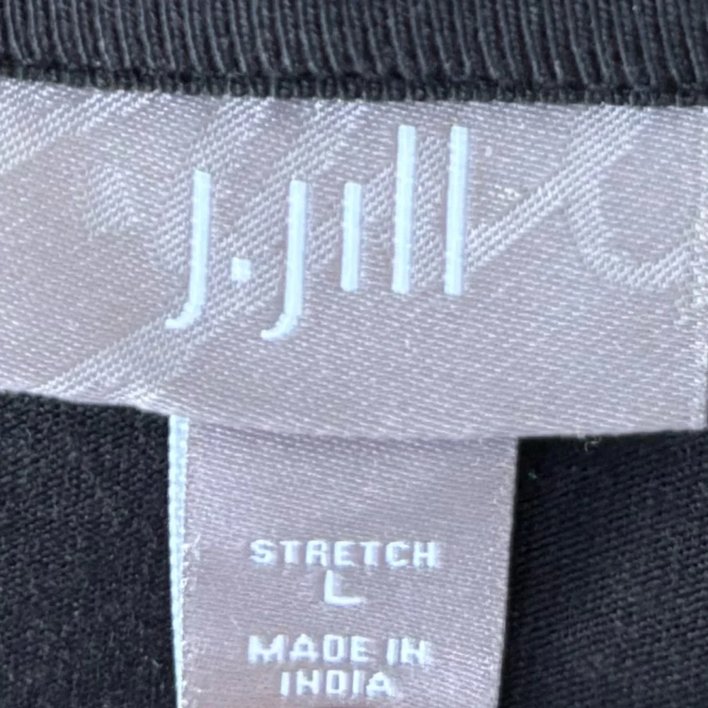J Jill Cardigan Lightweight Neutral Pop Over Jumper Duster Black Size Large